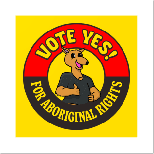 Vote Yes For Aboriginal Rights - Cute Kangaroo Posters and Art